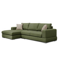 ECKSOFA OTTO 4-Sitzer, grün - Grün, Holzwerkstoff/Textil (159/279cm) - Courtois Laville
