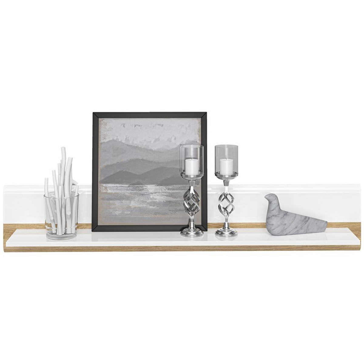 WOHNZIMMER-SET 6-TLG. Akron-131 - Weiß, Holzwerkstoff (800/196/60cm) - Lomado