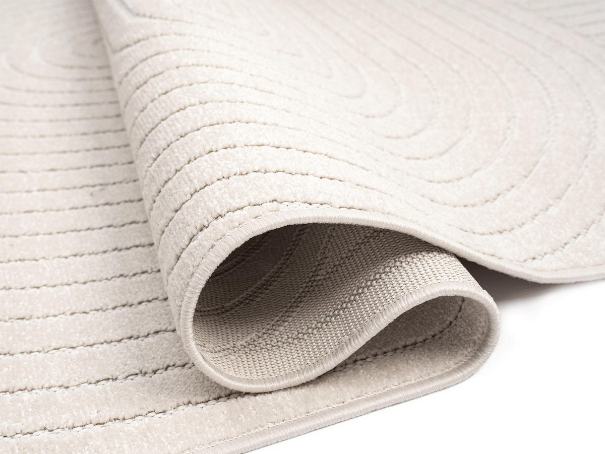TEPPICH Outdoor Geometrisch MEZEN Polypropylen Creme 200 x 280 cm - Beige, Textil (200/280cm) - KADIMA DESIGN