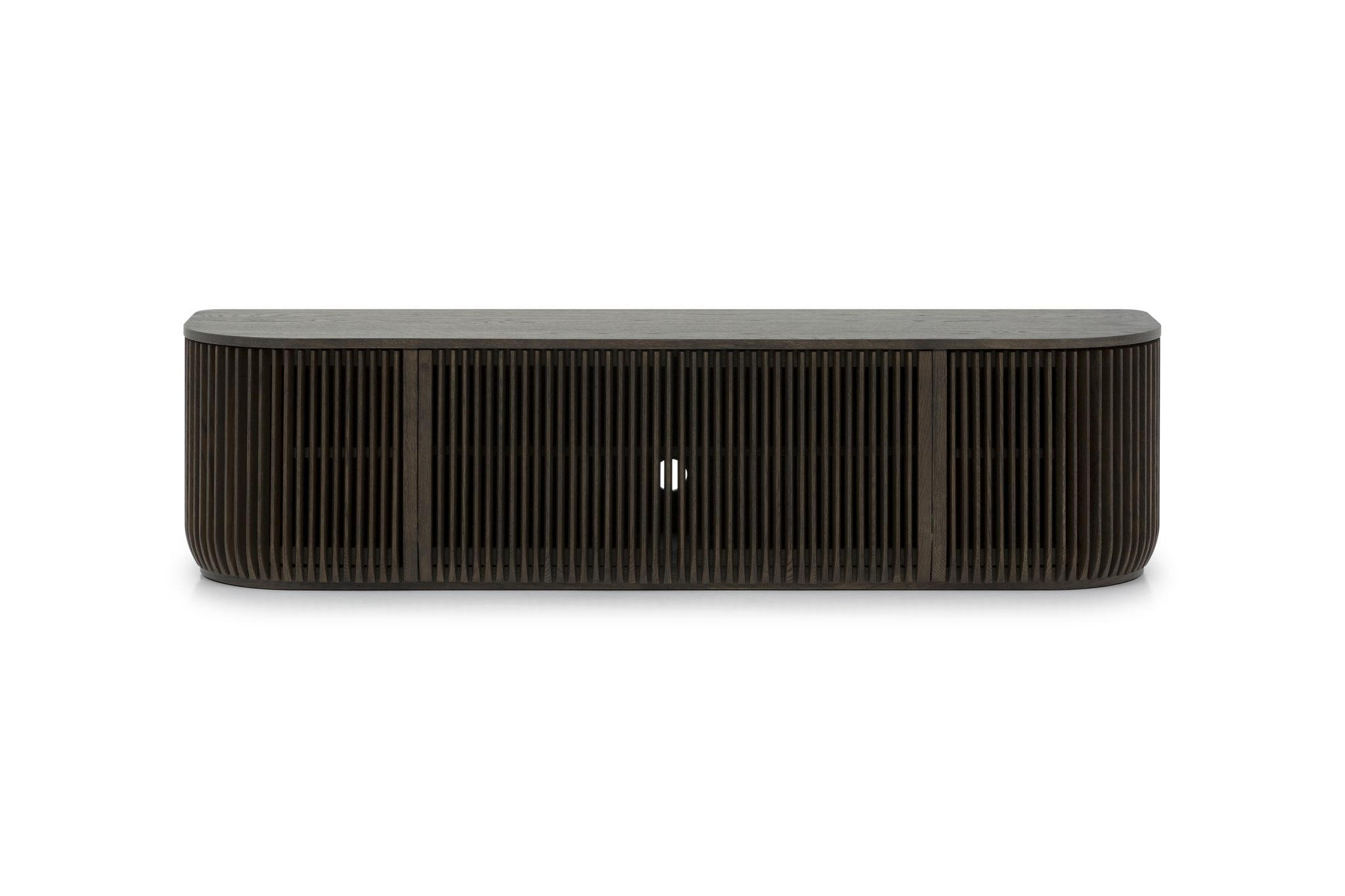 TV-MÖBEL Franz, Braune Massiveiche - Braun, Holz (45/45/175cm) - WOODEK