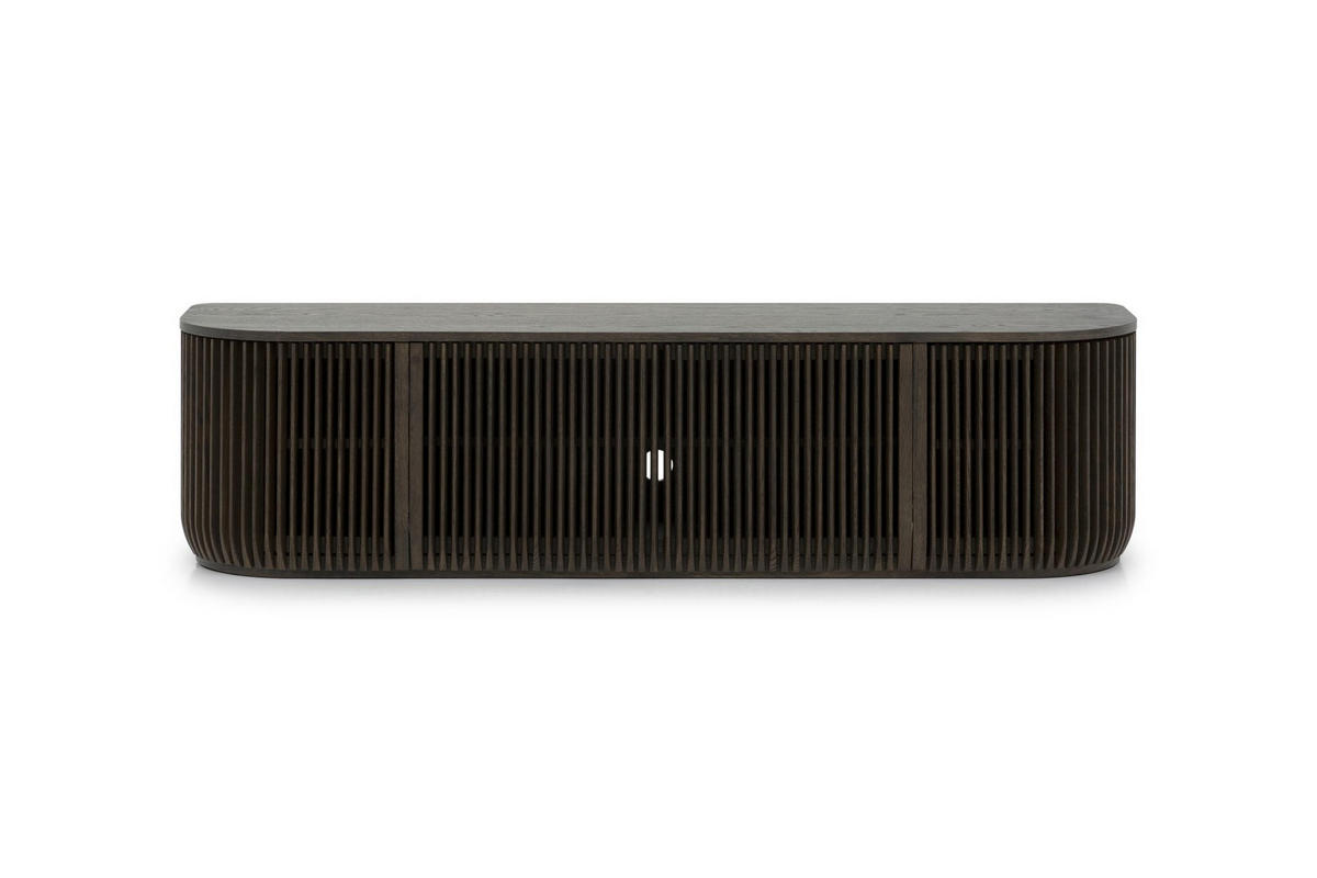 TV-MÖBEL Franz, Braune Massiveiche - Braun, Holz (45/45/175cm) - WOODEK