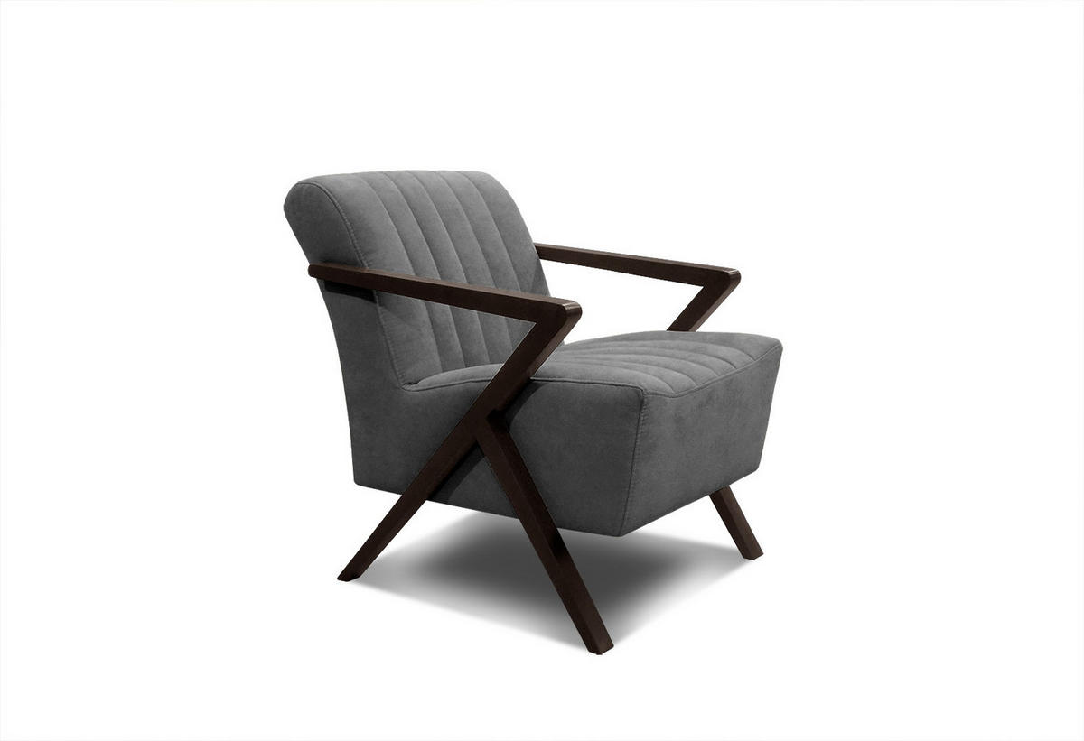 SESSEL LEBRON, grau - Grau, Holzwerkstoff/Textil (65/82/79cm) - Courtois Laville