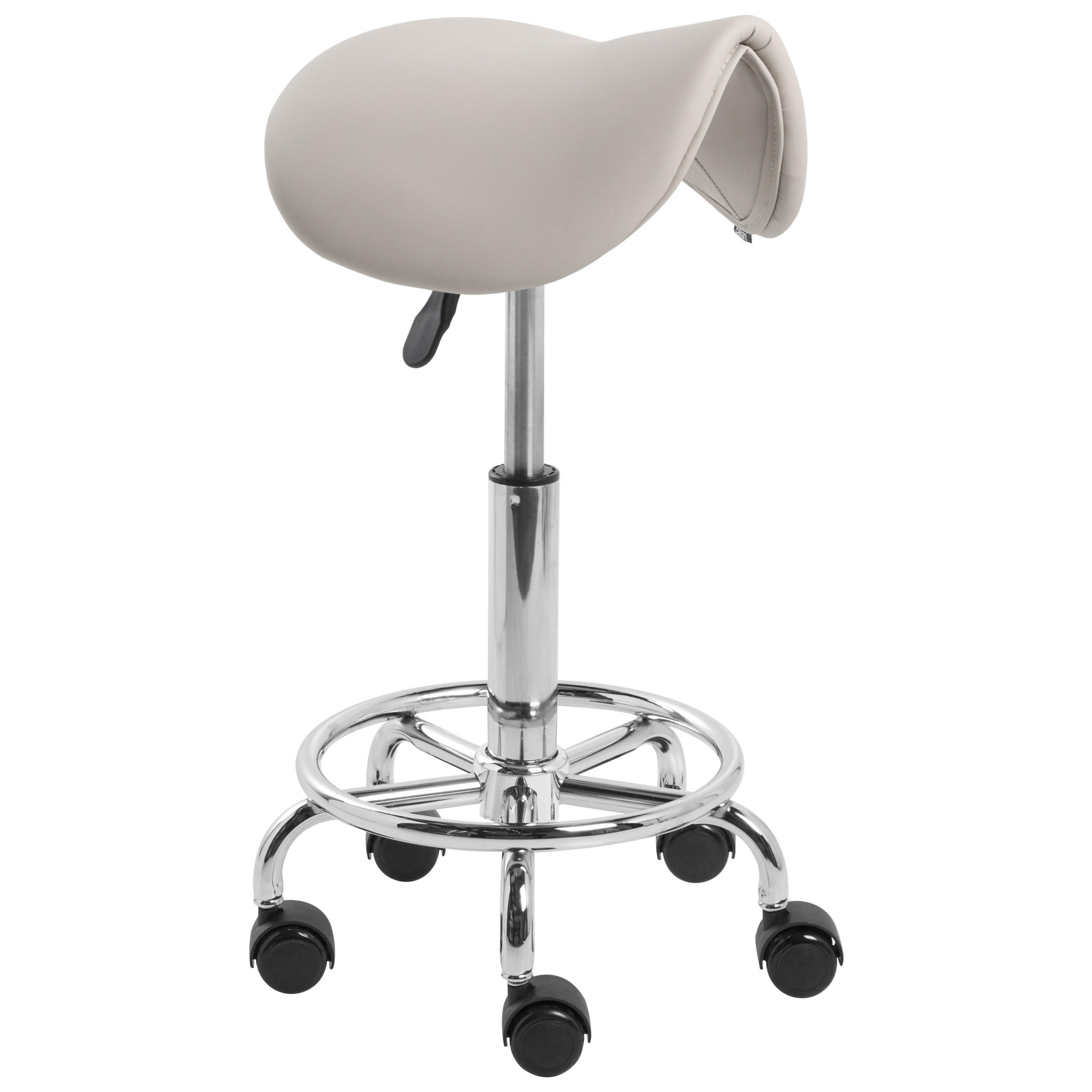 DREHHOCKER Kunstleder Taupe Dumont - Taupe, Kunststoff (38/53/38cm) - Beliani