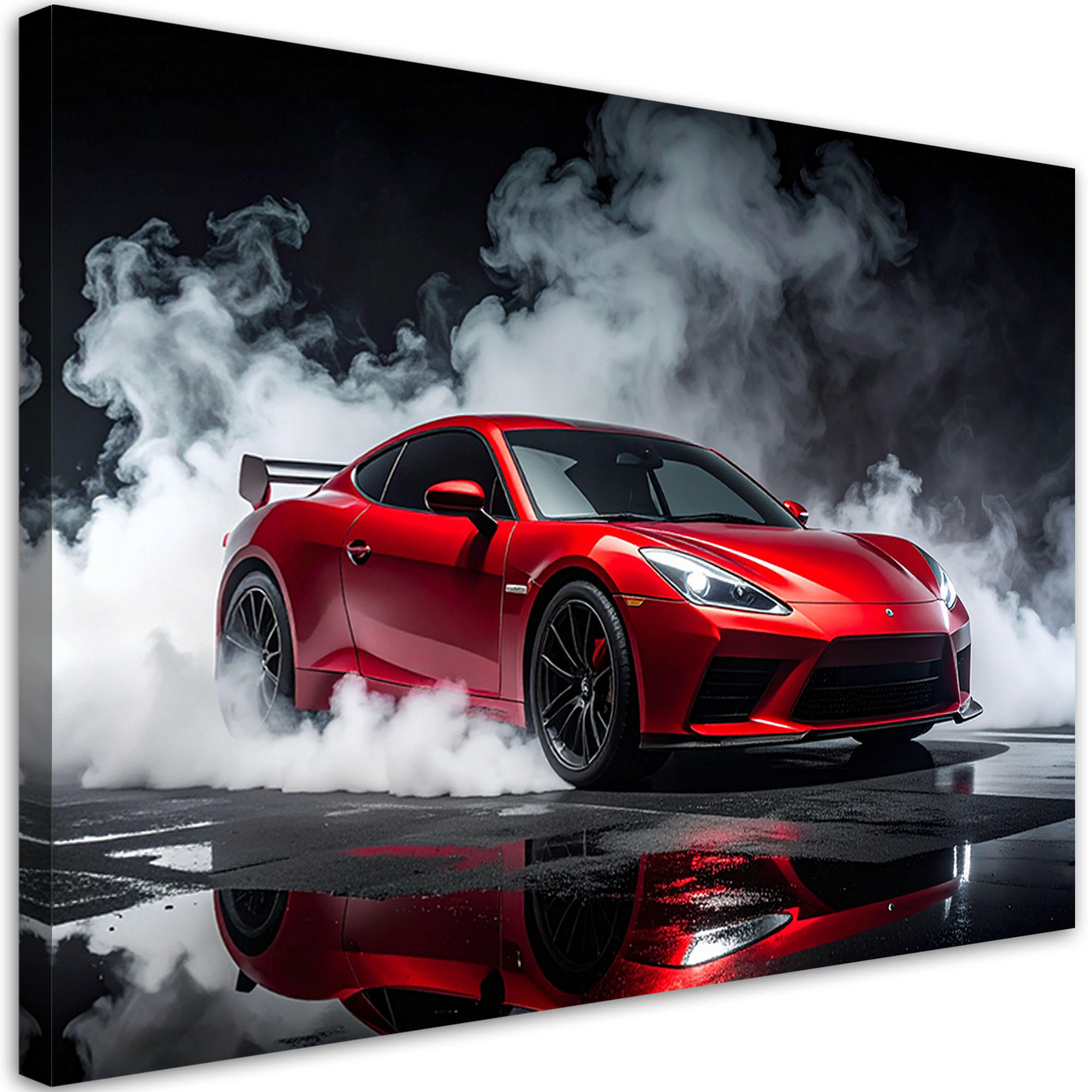 LEINWANDBILD Kraftfahrzeuge 120x80cm - Rot, Textil (120/80cm) - Feeby