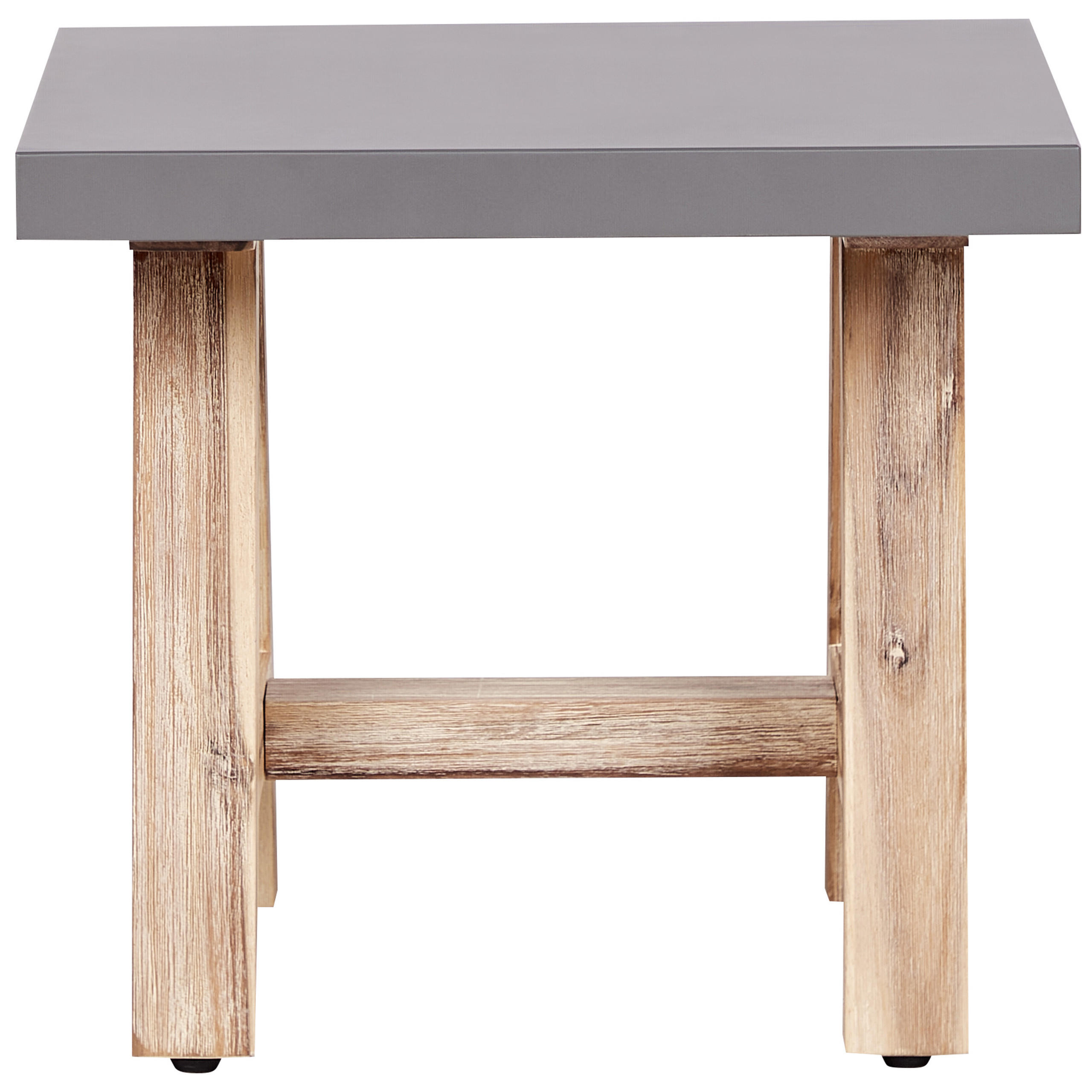 GARTEN-HOCKER Grau Tonnare - Hellbraun/Grau, Stein (40/45/50cm) - Beliani