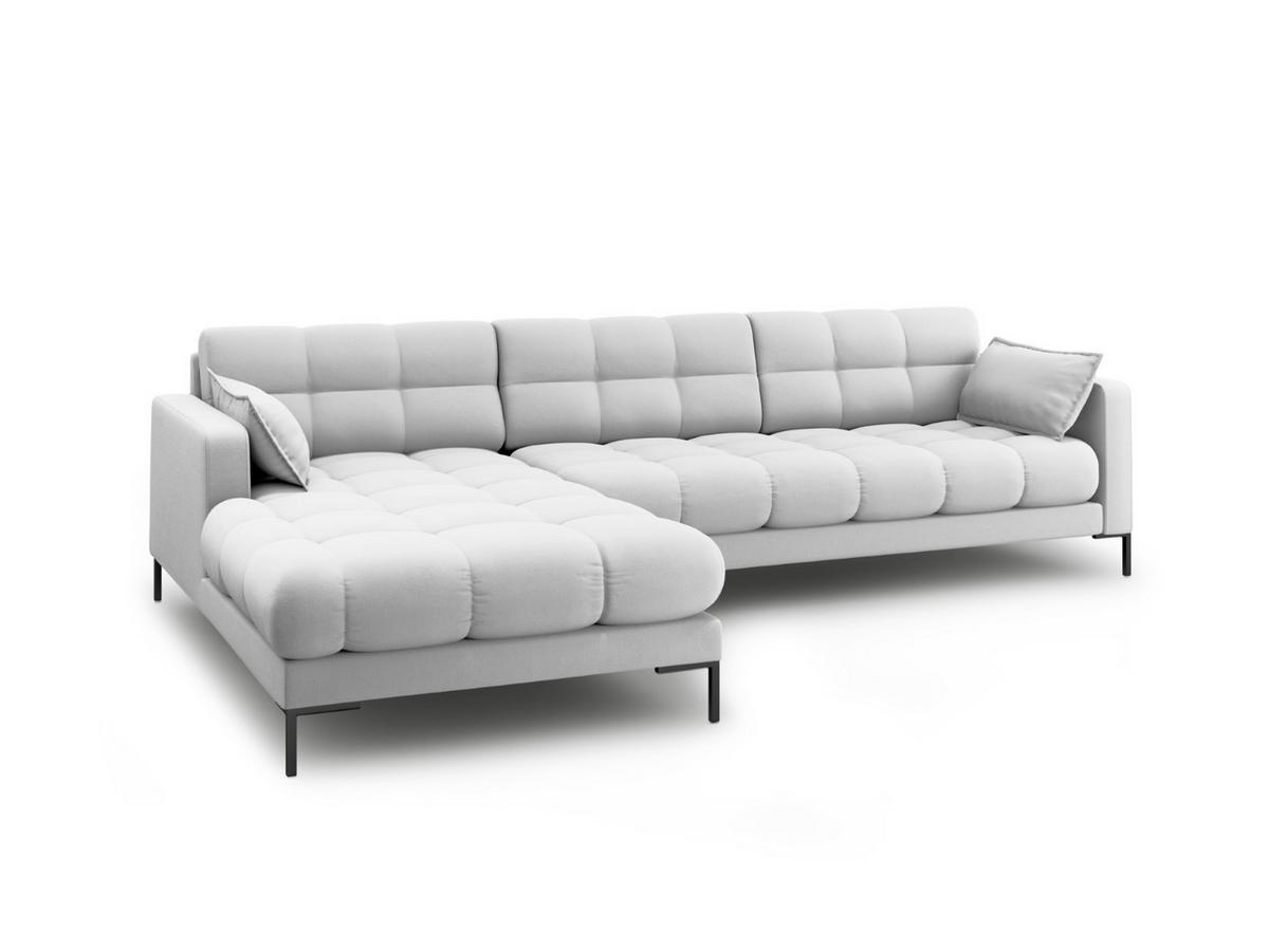 ECKSOFA links Mamaia aus strukturiertem Stoff hellgrau 5 Sitzplätze - Hellgrau, Textil (185/293cm) - Micadoni