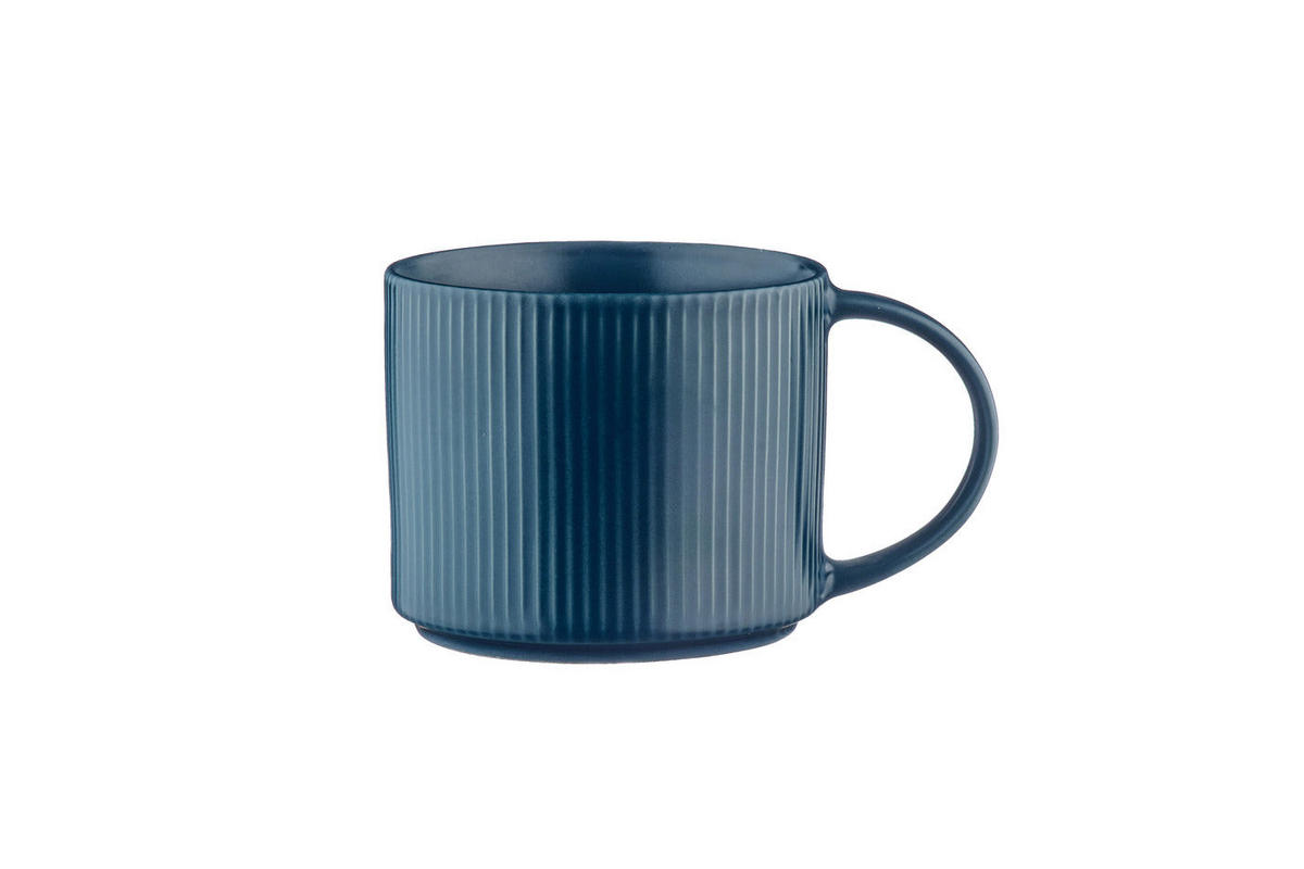 BECHER Scandi 500ml - 4er-Set - Marineblau - Blau, Keramik (0.5L) - Björn