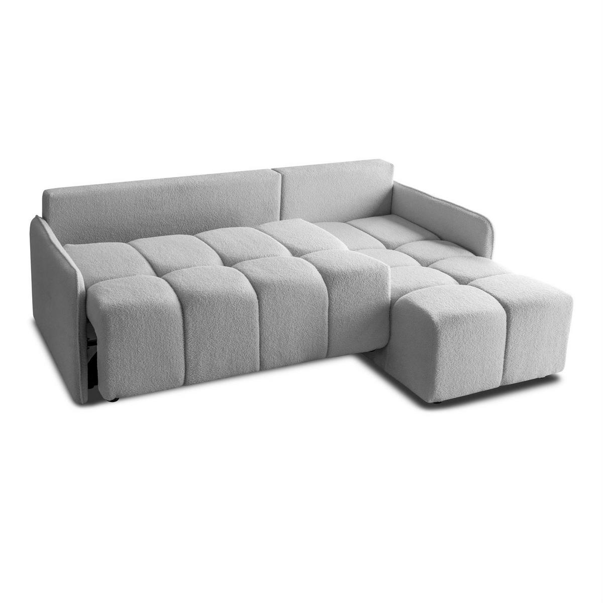 ECKSOFA GAMMA mit Schlaffunktion Quelle 83 - Grau, Textil (217/145cm) - Lookway