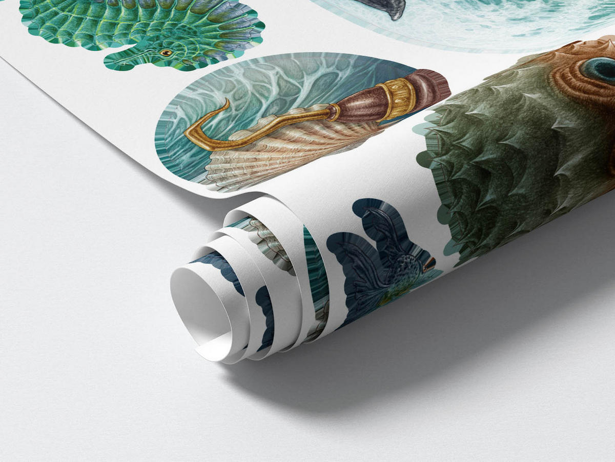 WANDAUFKLEBER 100x118cm - Zeichentricktiere - Multicolor, Kunststoff (100/118/0.1cm) - Wallfluent