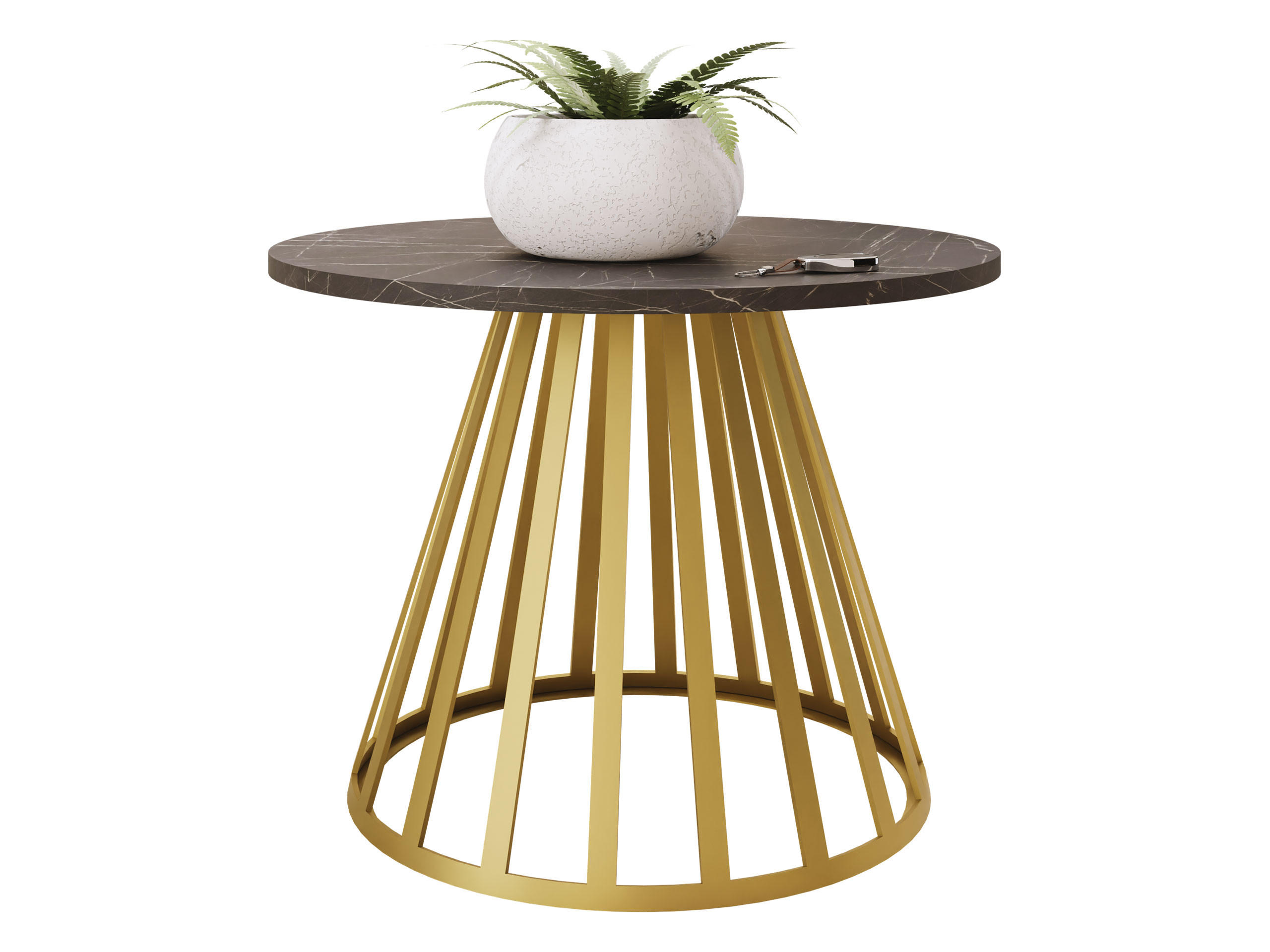 COUCHTISCH Mokod Mini - Goldfarben/Multicolor, Holzwerkstoff/Metall (58/58/45cm) - MIRJAN24