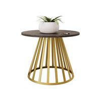 COUCHTISCH Mokod Mini - Goldfarben/Multicolor, Holzwerkstoff/Metall (58/58/45cm) - MIRJAN24