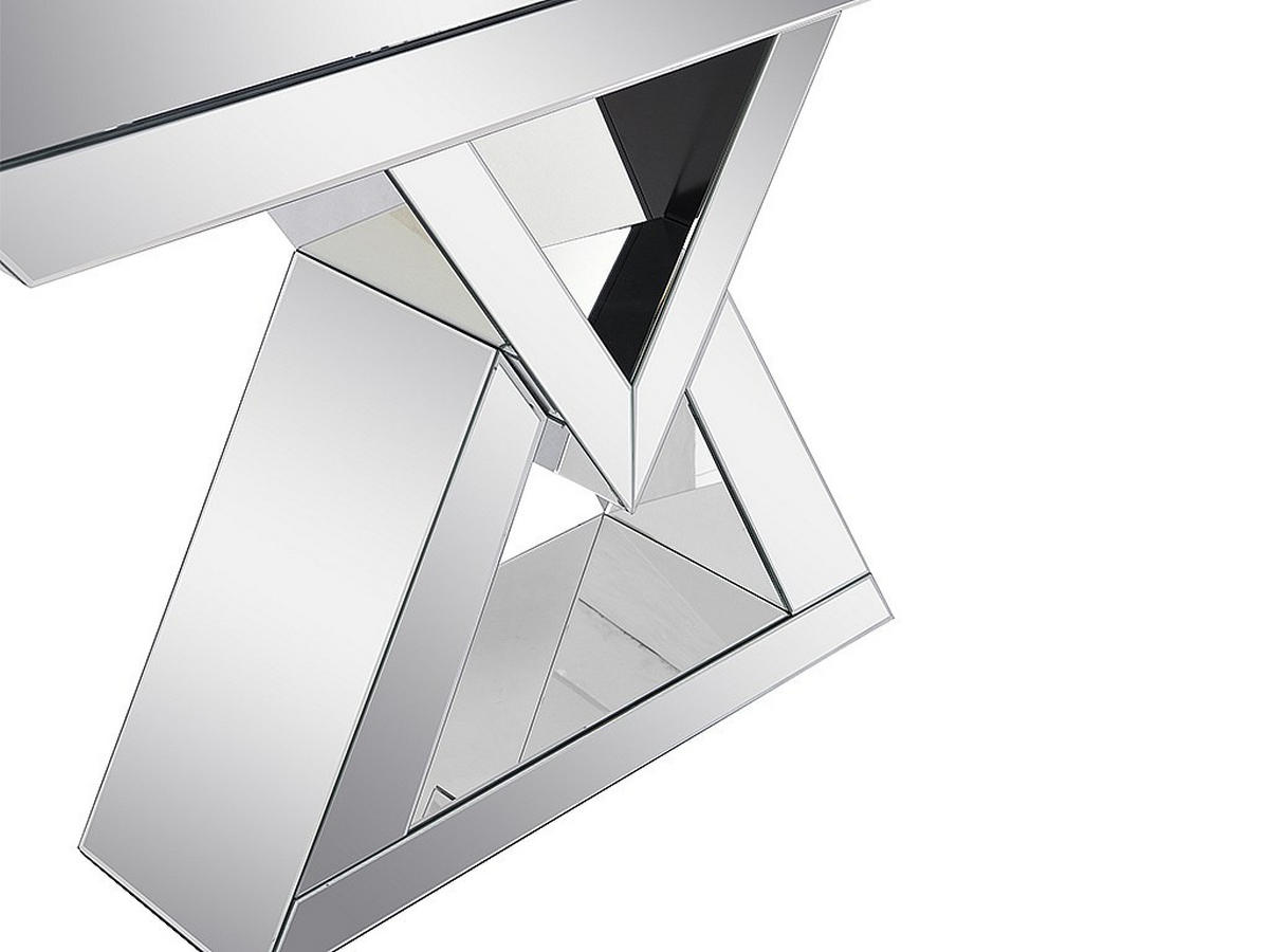 KONSOLENTISCH - 120 cm x 36 cm - Glas - Silberfarben - ISIDA - Silberfarben, Glas (36/120/80cm) - Vente-Unique