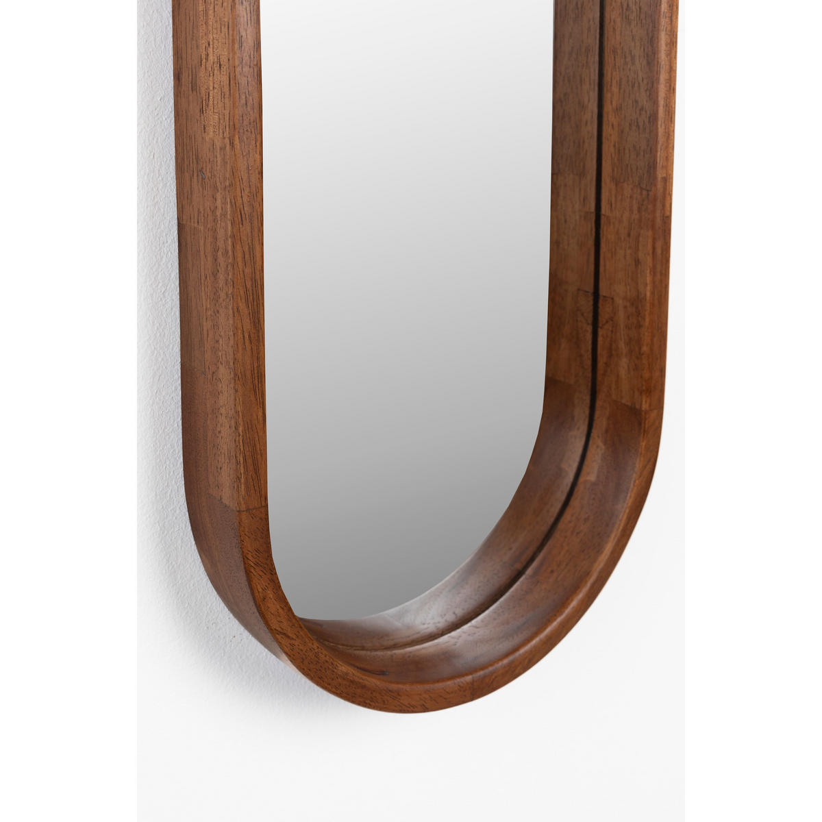 WANDSPIEGEL Nyko Spiegel/ Oval 120x24 cm Braun - Beige, Holz (24/120/5cm) - Housecraft Living