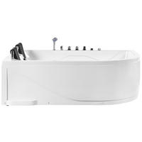 WHIRLPOOL-BADEWANNE mit LED 120x180x70 cm weiß Calama - Weiß, Kunststoff (120/70/180cm) - Beliani