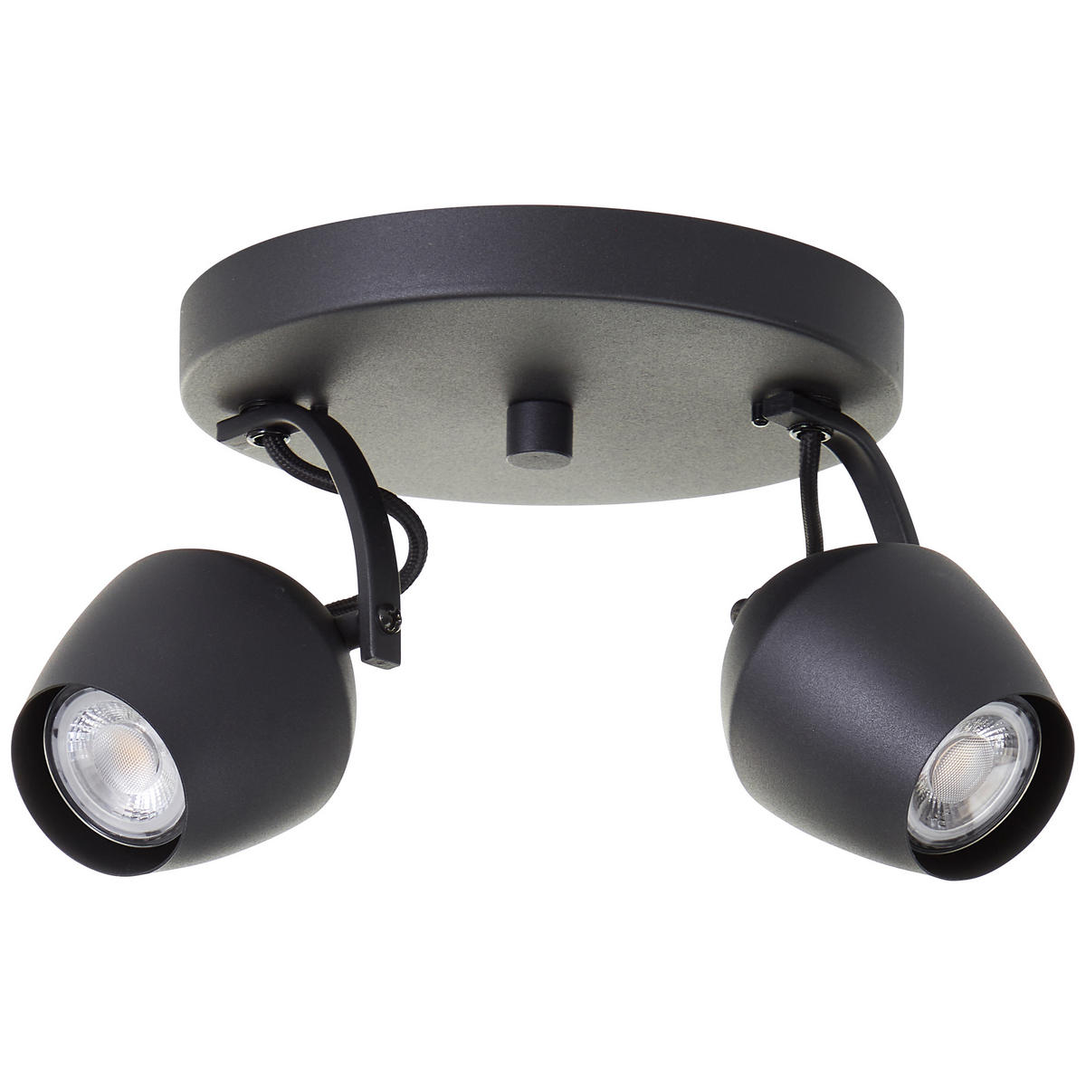 LED SPOT Vertino Schwarz 20/20/17 cm - Schwarz, Kunststoff (20cm) - Brilliant