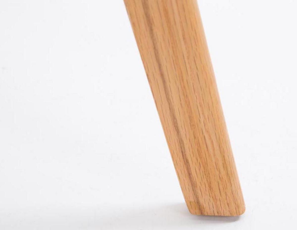 BARHOCKER 2er Set Kunststoff schwarz - Eukalyptusholzfarben/Schwarz, Holz/Kunststoff (48/112/56cm) - CLP