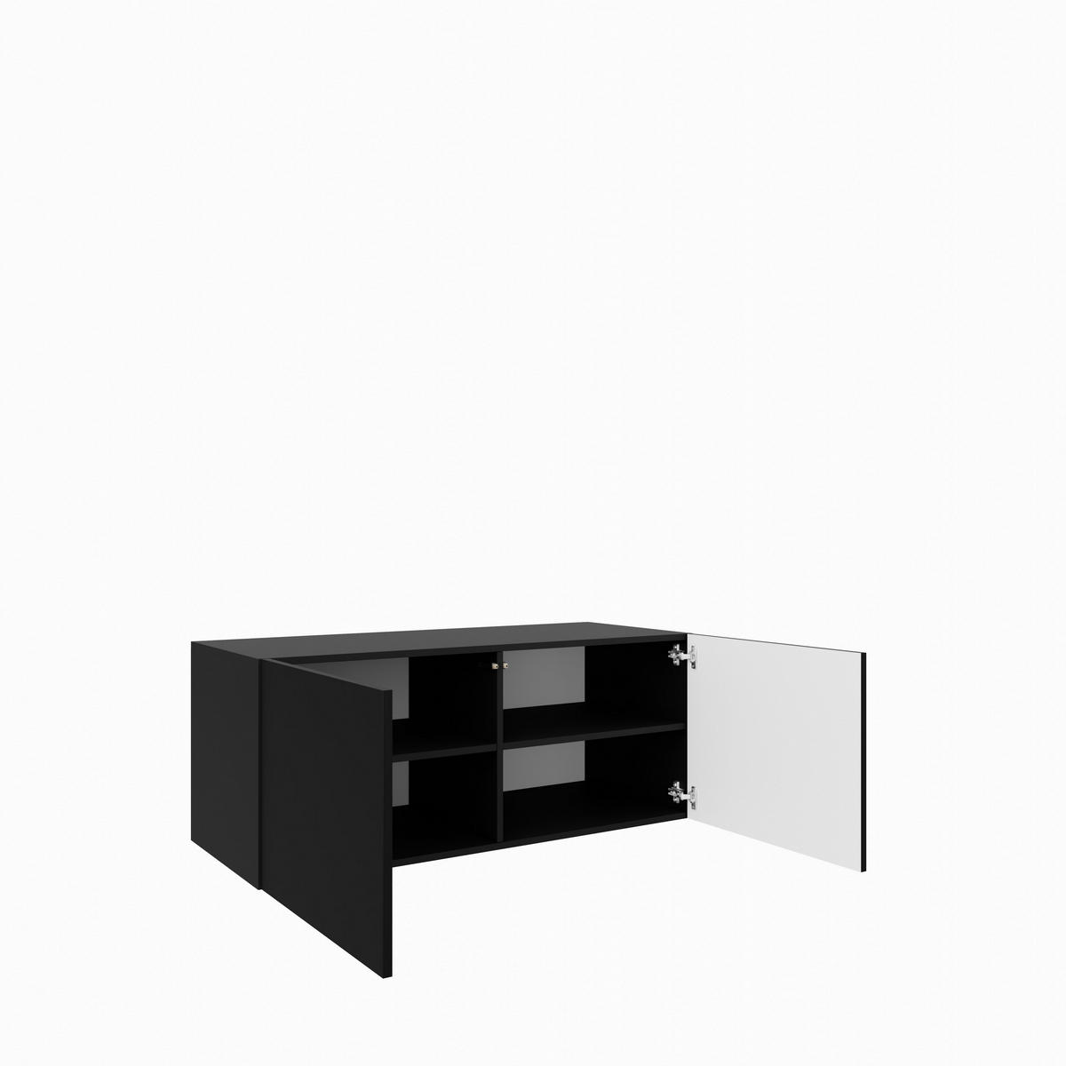 LOWBOARD MIVO 100/41/40 cm, Hängender TV-Schrank Schwarz - Schwarz, Holzwerkstoff (100/41/40cm) - MASSENO