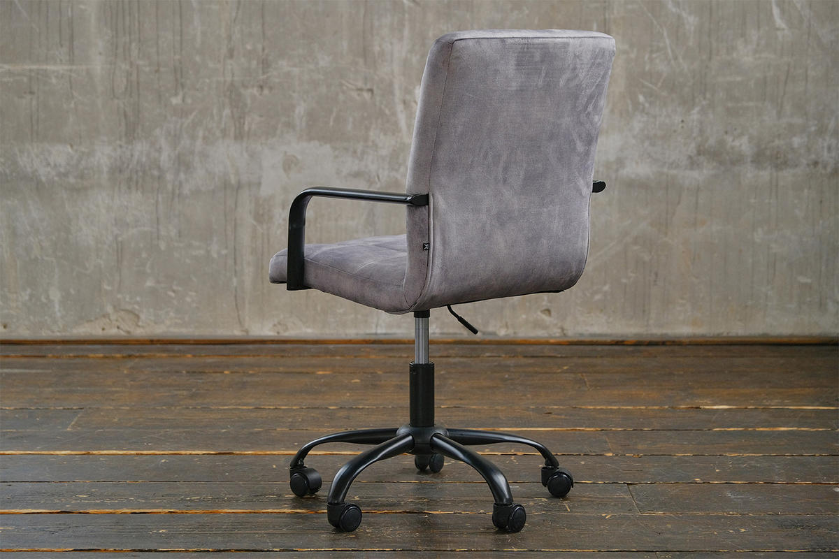 BÜROSTUHL MERLE Silber Velvet - Silberfarben, Textil (52/86/52cm) - KAWOLA