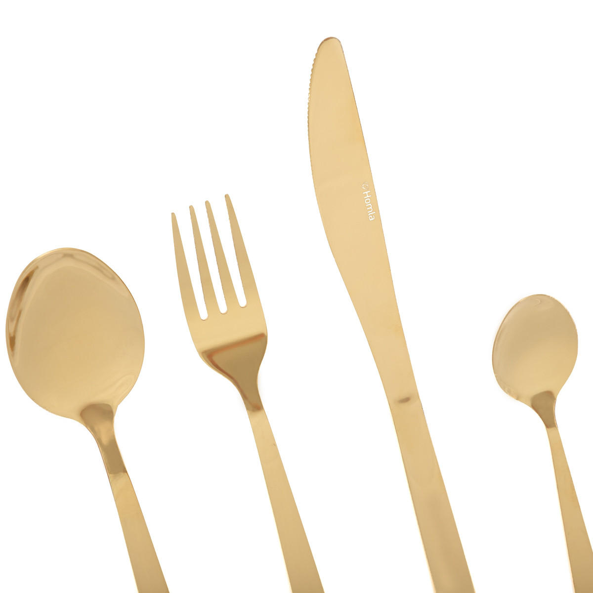 BESTECKSET Fabro Gold 24-tlg. - Goldfarben, Metall - Homla