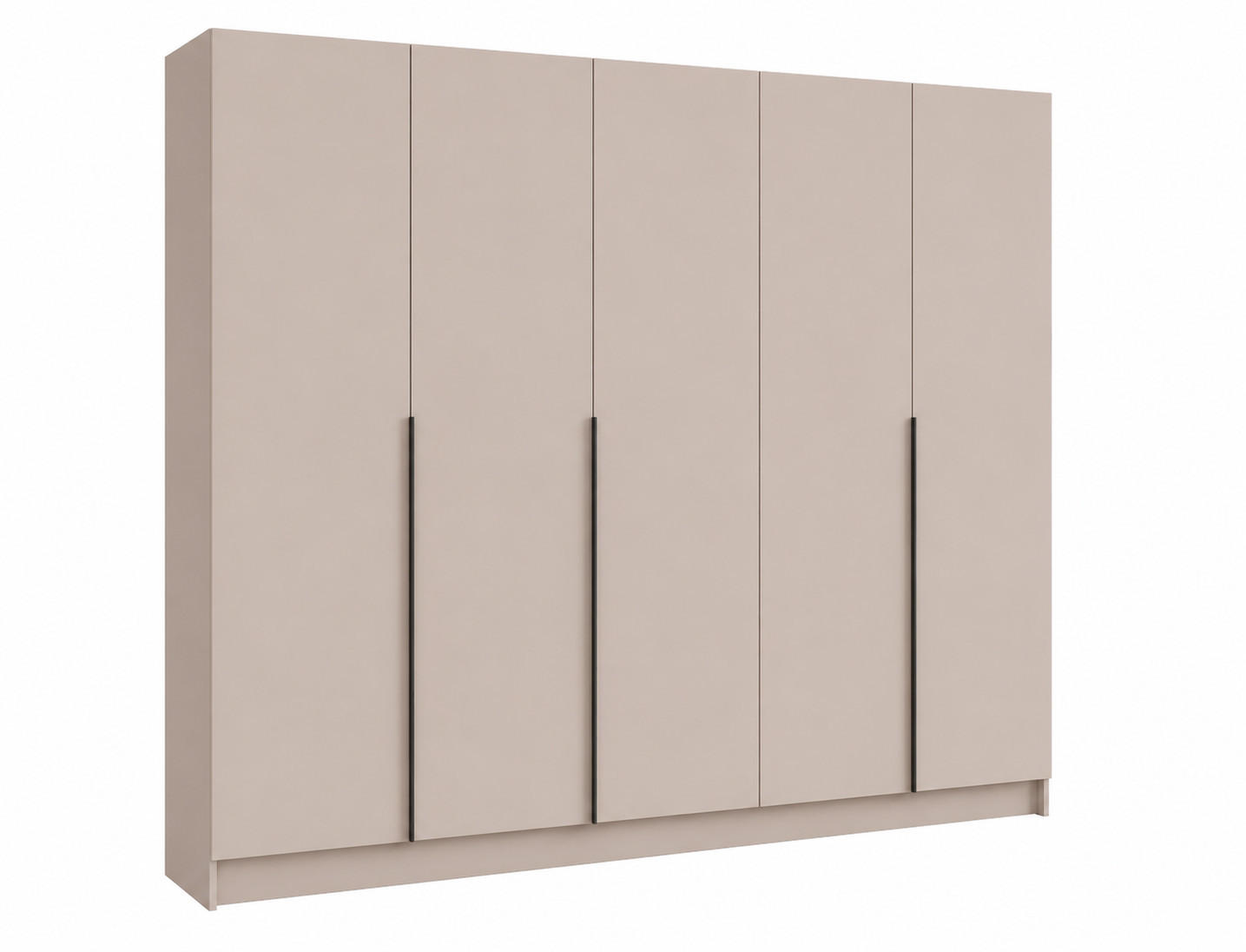 DREHTÜRENSCHRANK Riva 250 cm Kaschmir – platzsparend mit Innenspiegel & Kleiderstange - Kaschmir, Holzwerkstoff (250/215/42cm)
