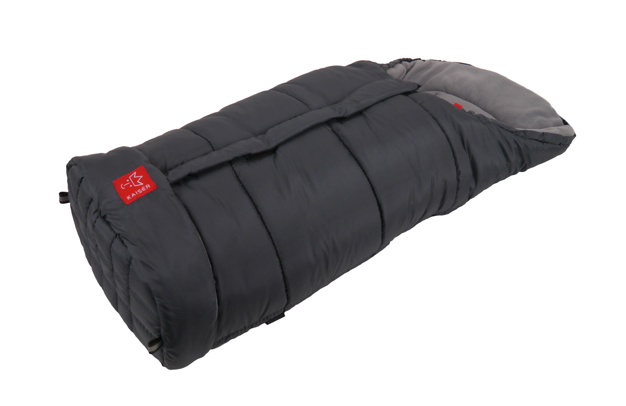 KINDERWAGEN-FUSSSACK Iglu Thermo Fleece, anthracite/light grey - Grau, Textil (48/6/105cm) - Kaiserbaby