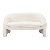 SOFA - 2 Personen - samt - cremefarben Ossana - Creme, Textil (137/74/74cm) - Vente-Unique