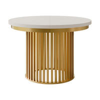 ESSTISCH ausziehbar Komo - Kaschmir/Goldfarben, Holz/Holzwerkstoff (100/100/76cm) - MIRJAN24