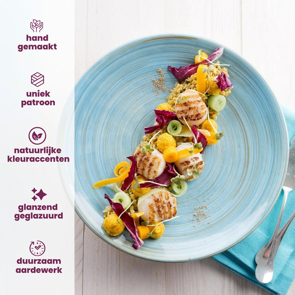 GESCHIRRSET24-TEILIG GESCHIRRSETTurbolino - Blau - 24-teilig / 6 Personen - Blau, Keramik (2/2/1cm) - Cosy & Trendy