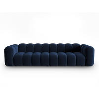 SOFA modular Lupine aus Samt königsblau 4 Sitzplätze - Dunkelblau, Textil (95/70/290cm) - Micadoni