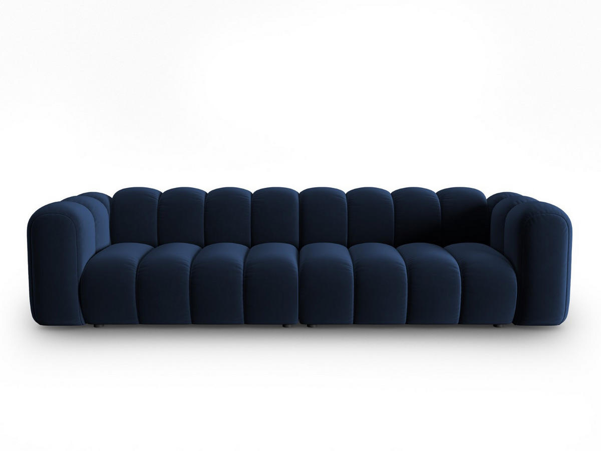 SOFA modular Lupine aus Samt königsblau 4 Sitzplätze - Dunkelblau, Textil (95/70/290cm) - Micadoni
