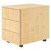 ROLLCONTAINER - mit 3 Schubladen 54,6/39/51 cm in Ahornfarben - Ahornfarben, Holzwerkstoff (39/51/54.6cm) - bümö