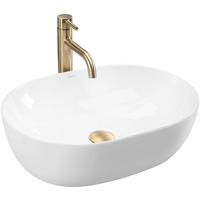 AUFSATZWASCHBECKEN Rea Lisa - Weiß, Keramik (35/14/49cm) - REA