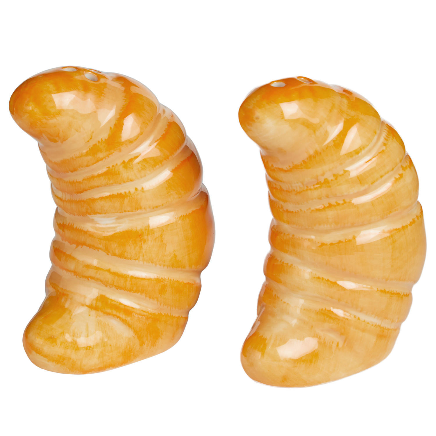 SALZ- UND PFEFFERSTREUER (2-tlg.) Salt & Pepper Croissant - Braun, Stein (4/8/6cm) - Butlers