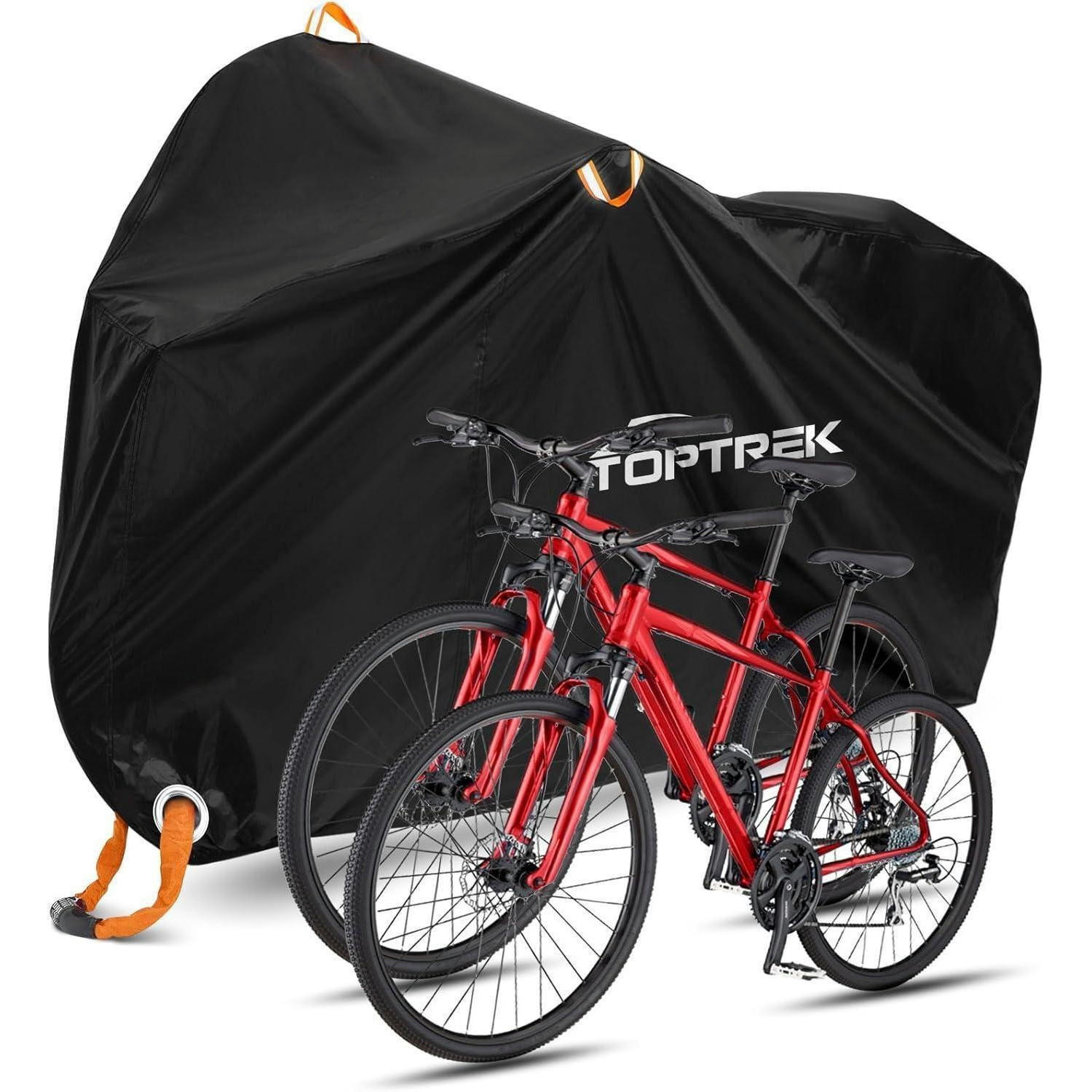FAHRRADABDECKUNG für 2 Fahrräder 210 x 110 x 95 cm Schwarz - Schwarz, Textil (110/95/210cm)