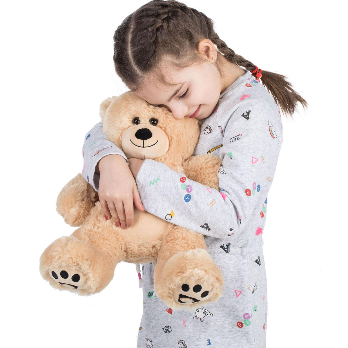 TEDDYBÄR süße Plüschtiere 25cm Hellbraun - Hellbraun, Textil (10/12cm) - Vercart