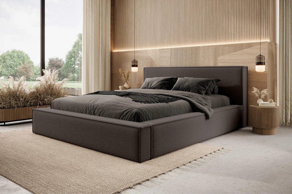 POLSTERBETT Mendocino 160x200 cm, Braun - Braun, Textil (160/200cm) - Fedve