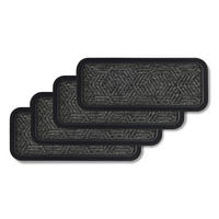 FUSSMATTE AUßEN BORDER STAR 4ER SET - Dunkelgrau, Textil (25/60cm) - Astra