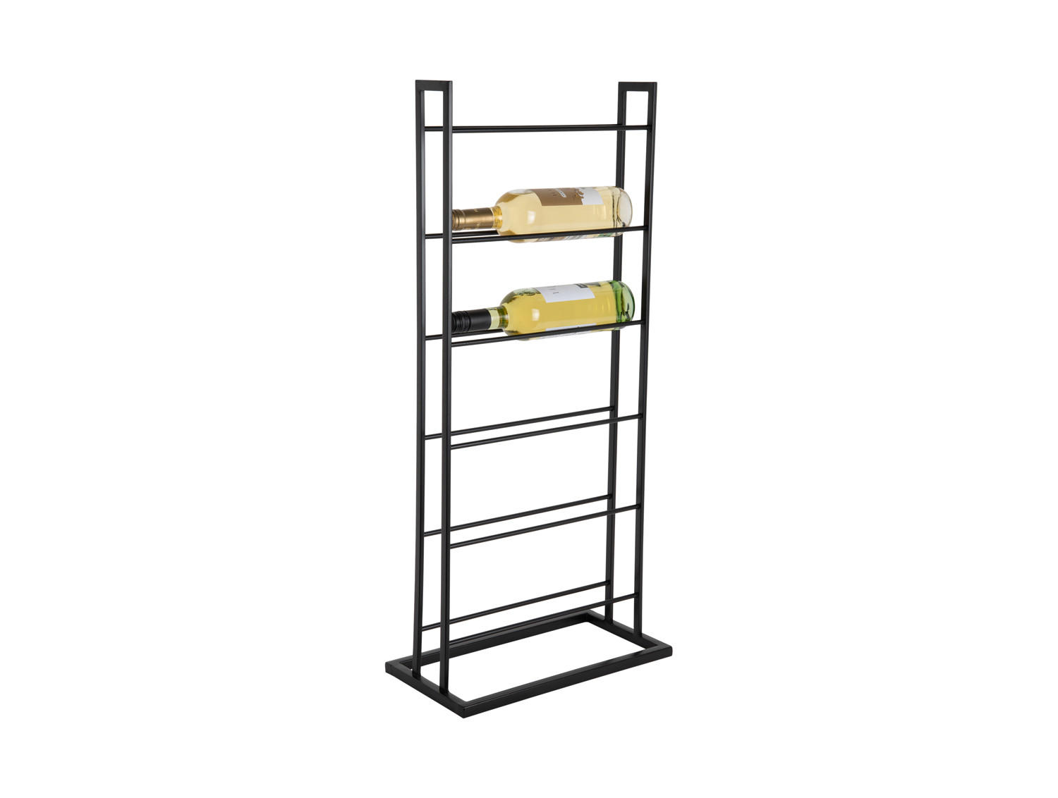 WEINREGAL Single Floor 38/20/84 cm - Schwarz, Metall (20/84/38cm) - Present Time