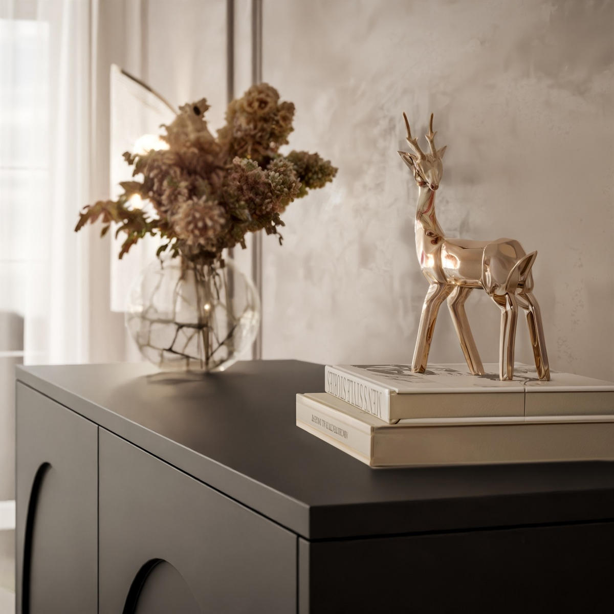 HIGHBOARD ARIADNA schwarz - Schwarz, Holzwerkstoff (104/119/35cm)