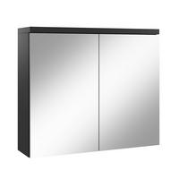 SPIEGELSCHRANK Toledo Schwarz - 80 x 20 x 60 cm - Schwarz, Holz (80/60/20cm) - Badplaats
