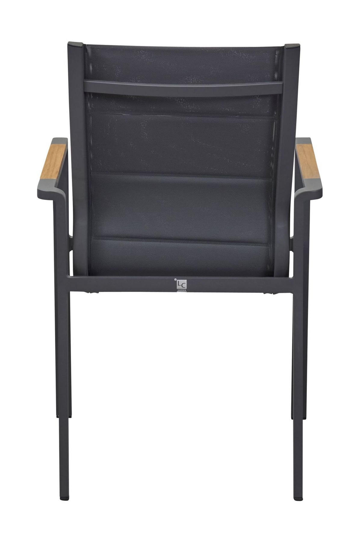 STAPELSTUHL New Jersey, Teakholz-Metall, Anthrazit - Anthrazit, Metall (68/92/61cm) - dasmöbelwerk