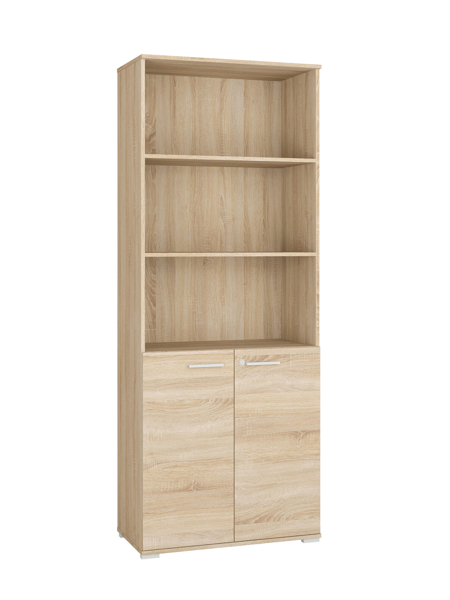 AKTENSCHRANK Optimal Sonoma Eiche hell 79 / 41 / 204cm - Braun/Sonoma Eiche, Holz/Holzwerkstoff (79/204/41cm) - Feldmann-Wohnen