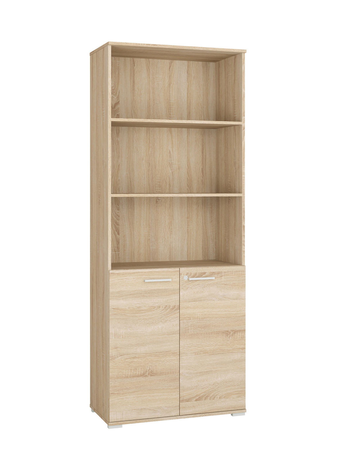 AKTENSCHRANK Optimal Sonoma Eiche hell 79 / 41 / 204cm - Braun/Sonoma Eiche, Holz/Holzwerkstoff (79/204/41cm) - Feldmann-Wohnen