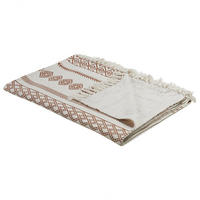 DECKE Beige Jorhat 130/180 cm - Beige, Naturmaterialien/Textil (130/180cm) - Beliani
