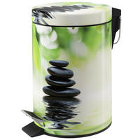 KOSMETIKEIMER Harmony - Schwarz/Weiß, Kunststoff/Metall (17/25/25cm) - Sanilo