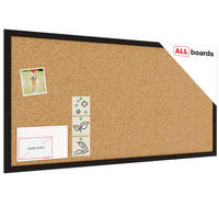 PINNWAND, Korktafel 80x40 cm, Holzrahmen - Schwarz lackiert - Schwarz, Holz (80/40/1.5cm) - ALLboards