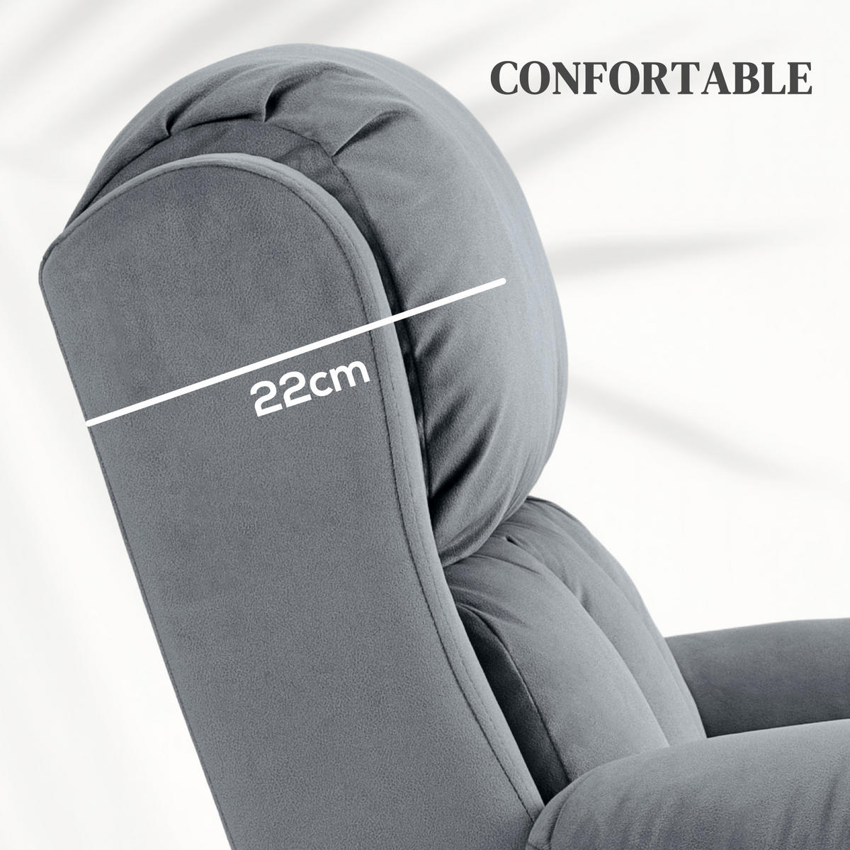 MASSAGESESSEL DE-15423 mit Massage, Heizung und Aufstehhilfe Grau - Grau, Metall (95/103/90cm) - ComfortXL