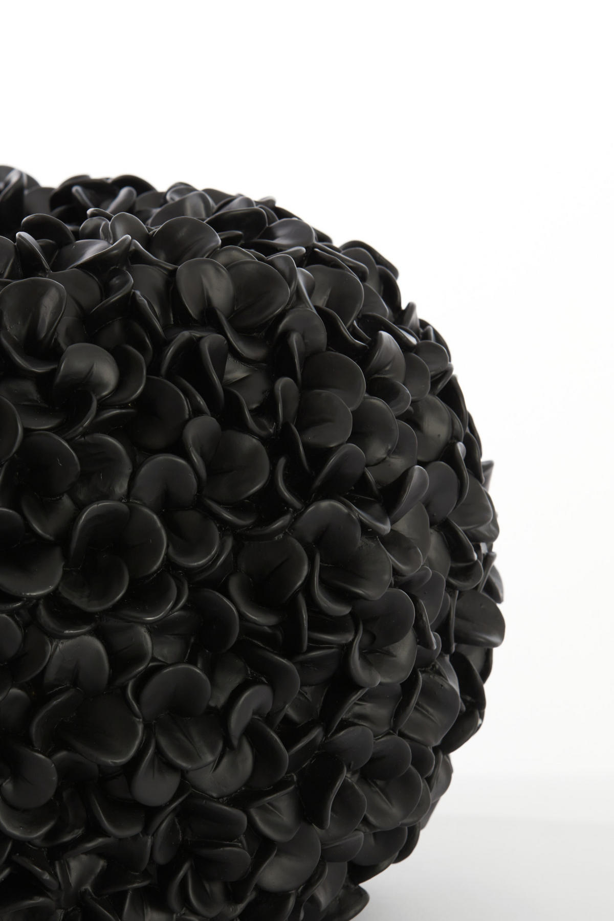 VASE Phylia Schwarz Ø38/23 cm - Schwarz, Kunststoff (23cm) - Light & Living
