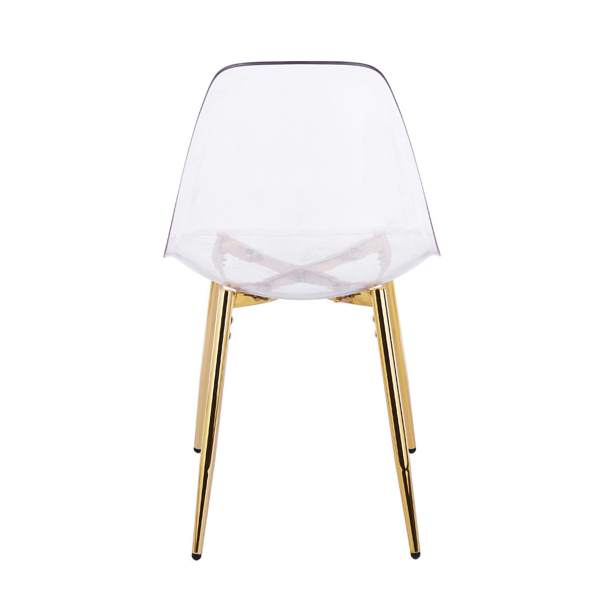 STUHL-SET DE-36421 4 Stück mit Acrylglas-Sitz und Metallbeinen Gold - Goldfarben, Kunststoff (47/81/45cm) - ComfortXL