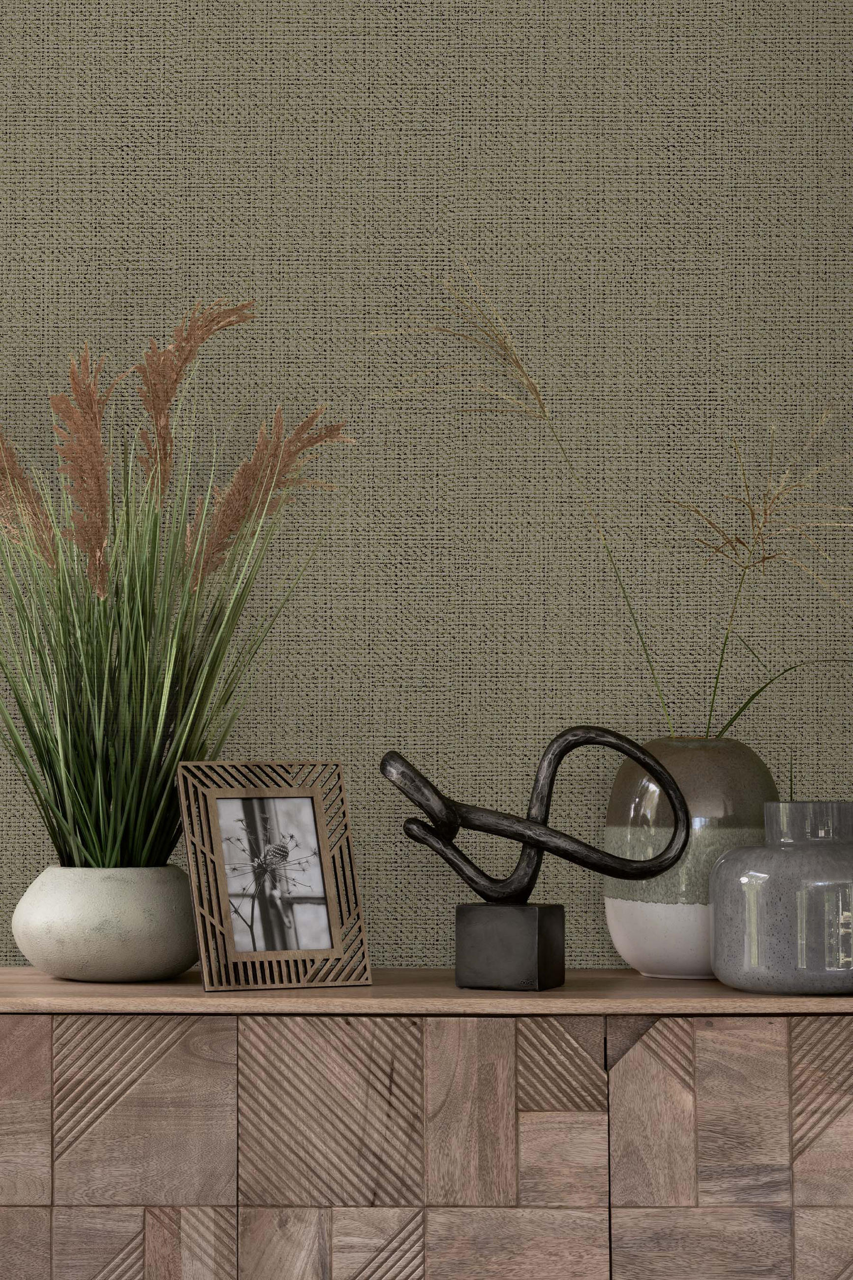 VLIESTAPETE Leinenstruktur Sandtaupe - Beige, Papier/Kunststoff (52/1000cm) - next